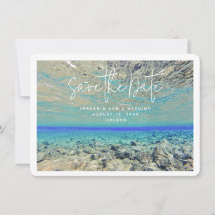 Island Wedding Foto Save the Date Einladung