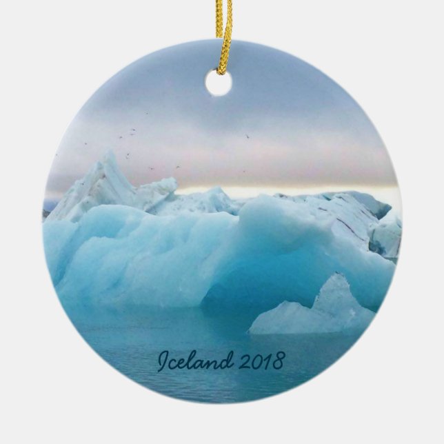 Island - Weihnachtsverzierung Keramik Ornament (Vorne)