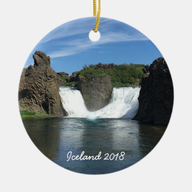 Island - Weihnachtsverzierung Keramik Ornament (Vorne)