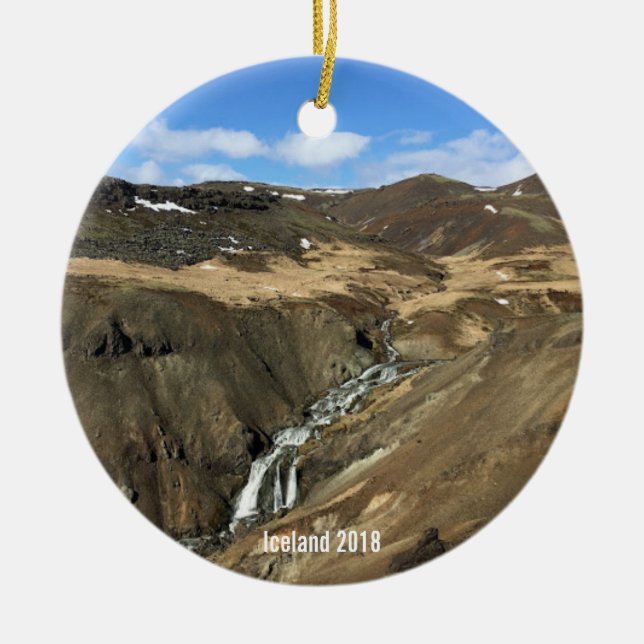 Island-Weihnachtsverzierung Keramik Ornament (Vorne)