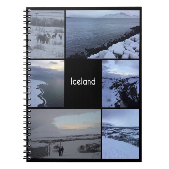 Island Winterlandschaft Notizblock (Vorderseite)