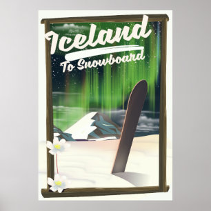 Island zum Snowboard Poster
