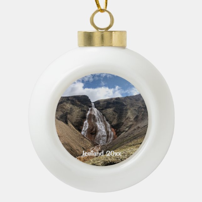 Islande - Ornement de bal en céramique (Devant)