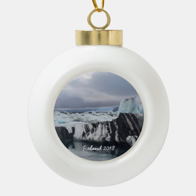 Islande - Ornement de bal en céramique (Devant)