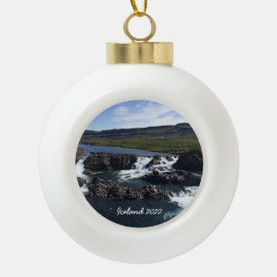 Islande - Ornement de bal en céramique