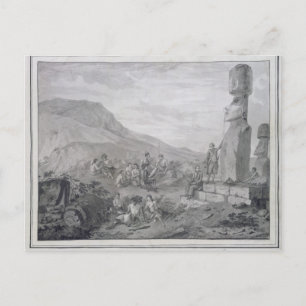Islander & Monumente der Osterinsel, 1786 Postkarte