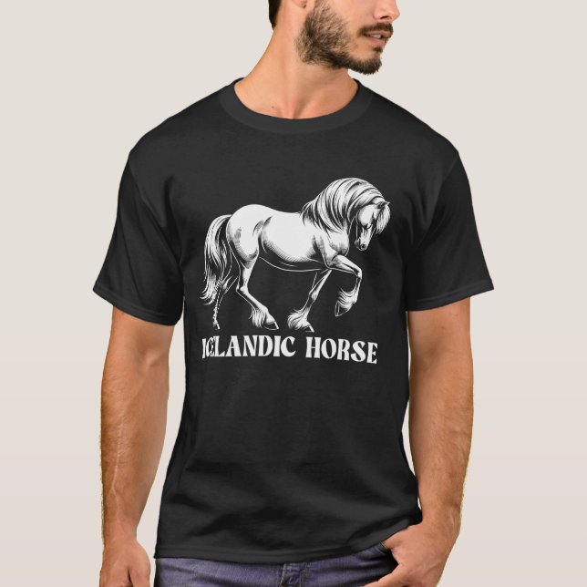 Isländer Tölt, Isländer Pferd T-Shirt (Vorderseite)