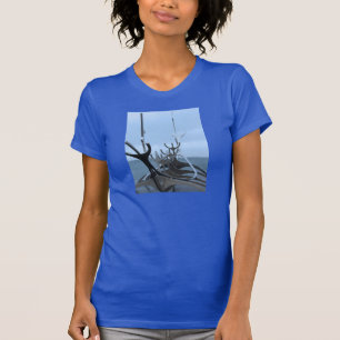 Isländer-Viking-Schiffs-Skulptur T-Shirt