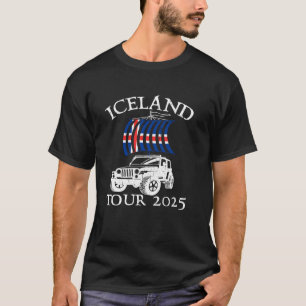 Islandflagge 2025 Tour Off-Roader Reise Souvenir T-Shirt