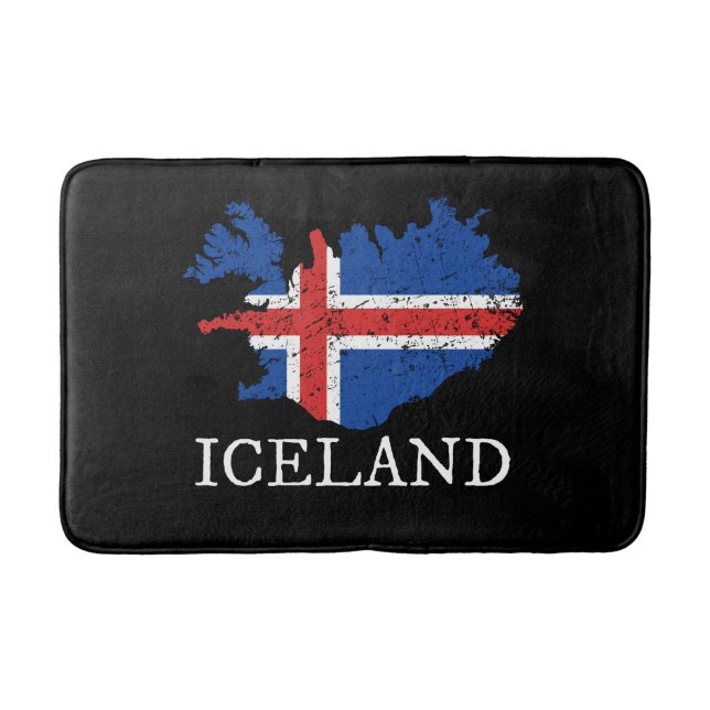 Islandflagge Badematte (Vorderseite)