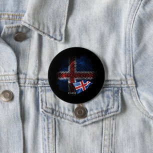 Islandflagge Button