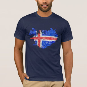 Islandflagge-Farbkarte T-Shirt