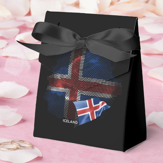 Islandflagge Geschenkschachtel (Hochzeit)