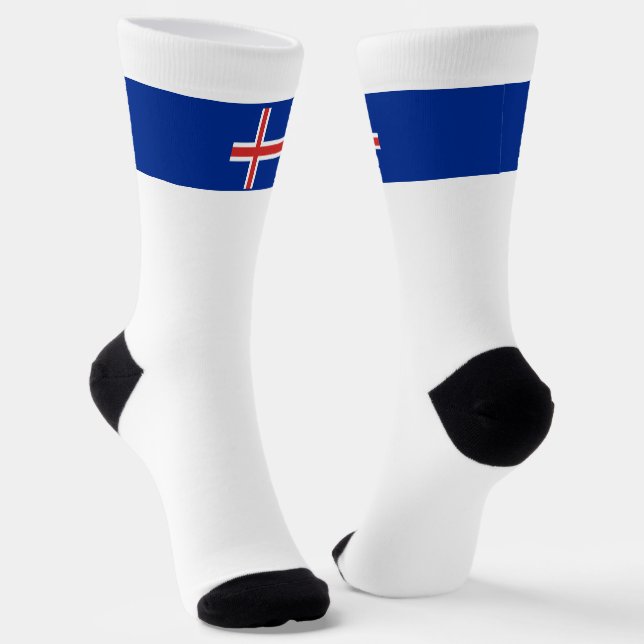 Islandflagge Socken (Gewinkelt)