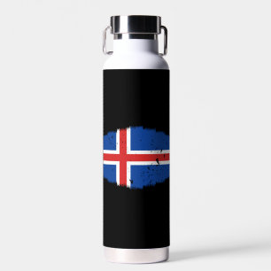 Islandflagge trinkflasche