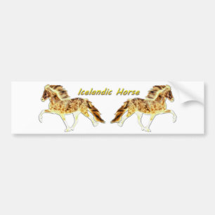 Isländisch am Feuer Autoaufkleber