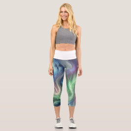 Isländisch Aurora Capri Leggings