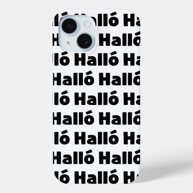 Isländisch Halló { Hello ) Íslenska Language Case-Mate iPhone Hülle (Rückseite)