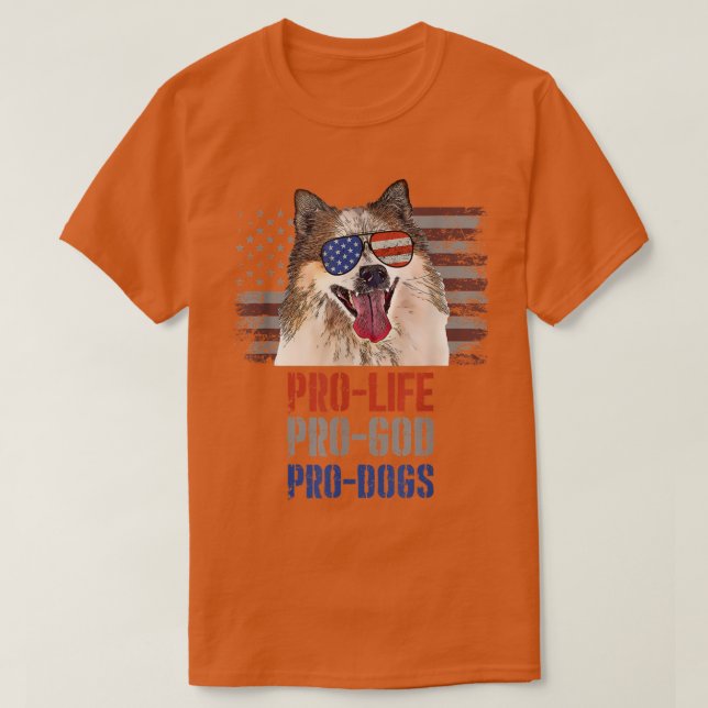 Isländisch Sheepdog Pro Life Pro God Pro Hunde T-Shirt (Design vorne)