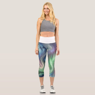 Isländische Aurora Capri Leggings