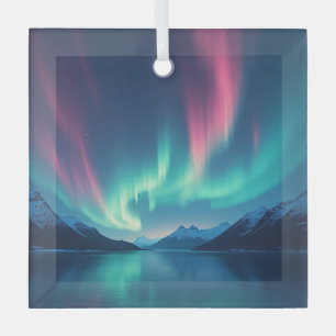 Isländische Aurora Ornament Aus Glas