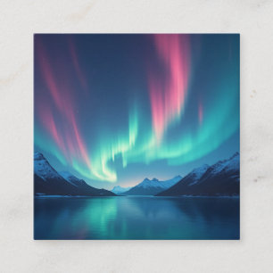Isländische Aurora Quadratische Visitenkarte