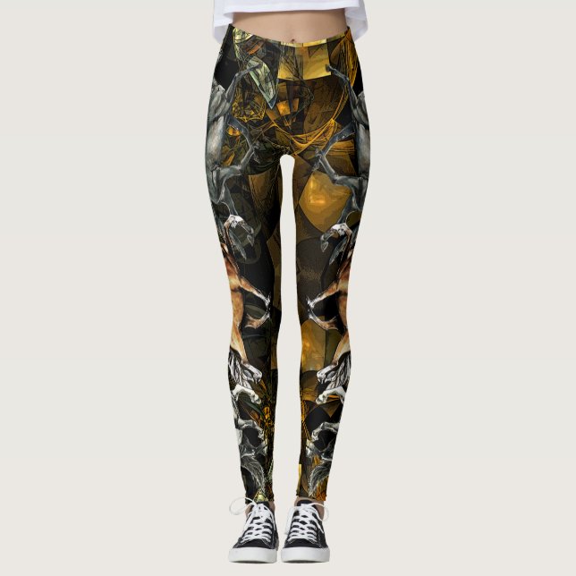Isländische Diktate in Gait Leggings (Vorderseite)