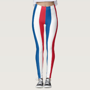 Isländische Farben für die Flagge - Vertikal gestr Leggings