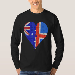 Isländische Flagge Australiens T-Shirt