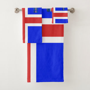 Isländische Flagge Badhandtuch Set