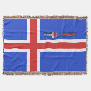 Isländische Flagge Decke