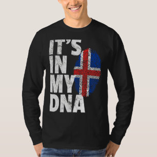 Isländische Flagge Es ist in meinem DNA Weihnachte T-Shirt