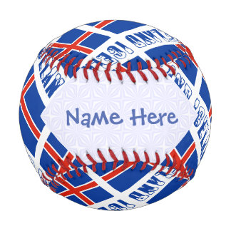 Isländische Flagge gepflastertes Blau Personalisie Baseball