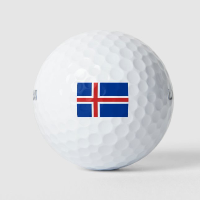 isländische Flagge Golfball (Vorderseite)