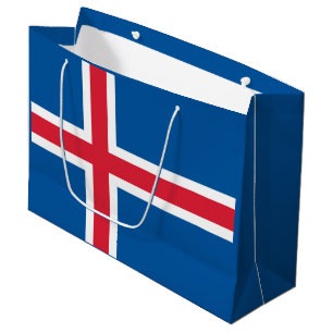 Isländische Flagge Große Geschenktüte