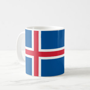 Isländische Flagge Kaffeetasse