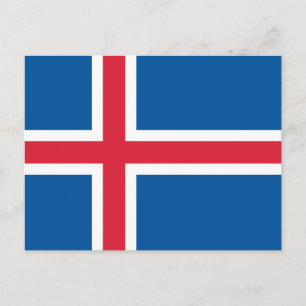Isländische Flagge Postkarte