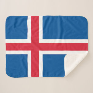 Isländische Flagge Sherpadecke