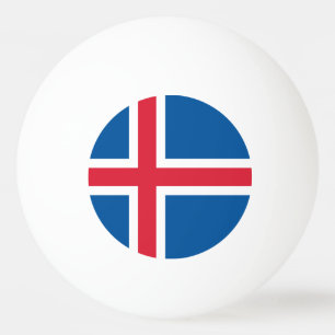 Isländische Flagge Tischtennisball
