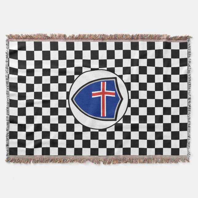 Isländische Flagge wirft Decke (Vorderseite)