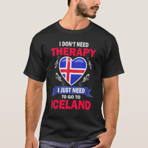 Isländische Flaggenurlaubstherapie Island T-Shirt