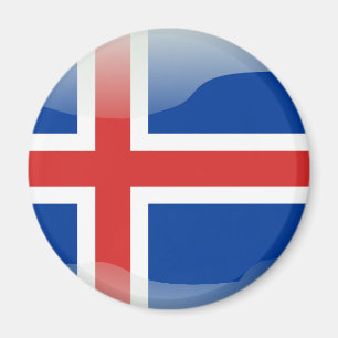 Isländische glatte Flagge Magnet