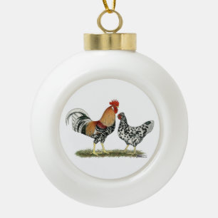 Isländische Hühner Keramik Kugel-Ornament