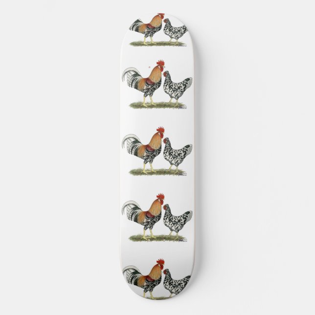 Isländische Hühner Skateboard (Vorderseite)