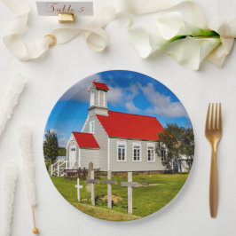 Isländische Kirche Pappteller