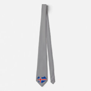 Isländische Landesflagge Krawatte