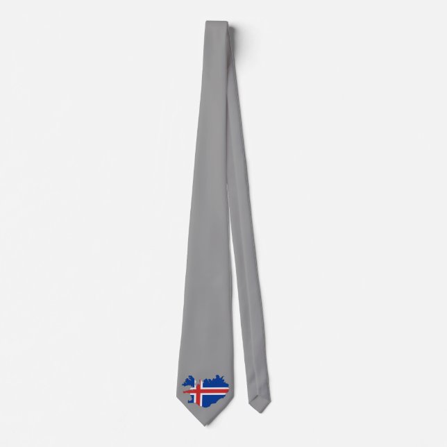 Isländische Landesflagge Krawatte (Vorderseite)