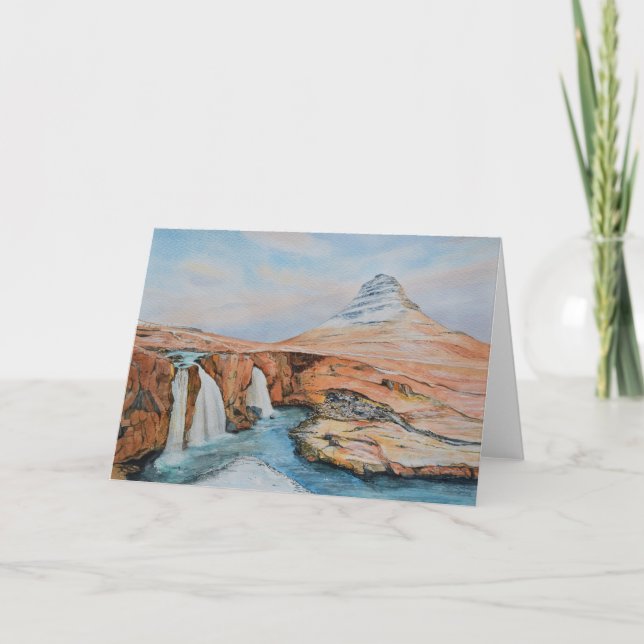 "Isländische Landschaft" von Mike Paget Karte (Vorderseite)