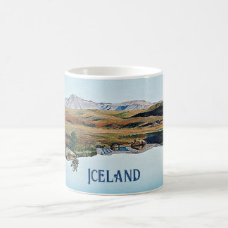 Isländische Landschaftsmalerei auf Andenken-Kaffee Kaffeetasse