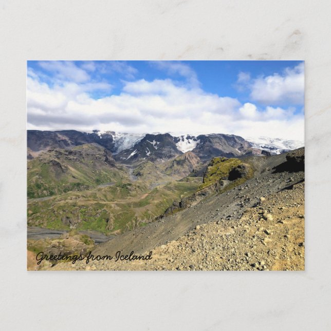 Isländische Natur Postkarte (Vorderseite)